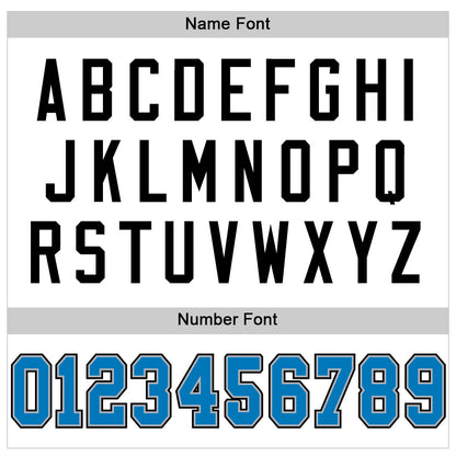 Custom White Blue Gray-Black Mesh Authentic Throwback Football Jersey - Sky-Custom