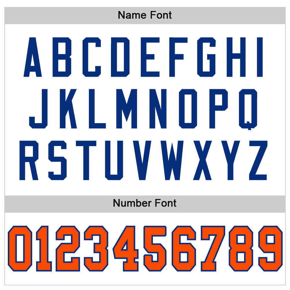 Custom White Orange-Royal Mesh Authentic Throwback Football Jersey - Sky-Custom