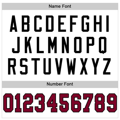 Custom White Maroon-Black Mesh Authentic Throwback Football Jersey - Sky-Custom