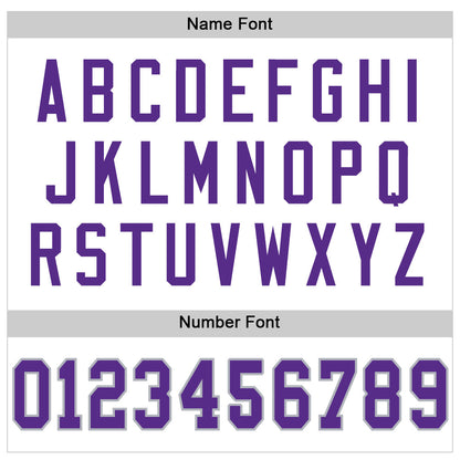 Custom White Purple-Gray Mesh Authentic Throwback Football Jersey - Sky-Custom