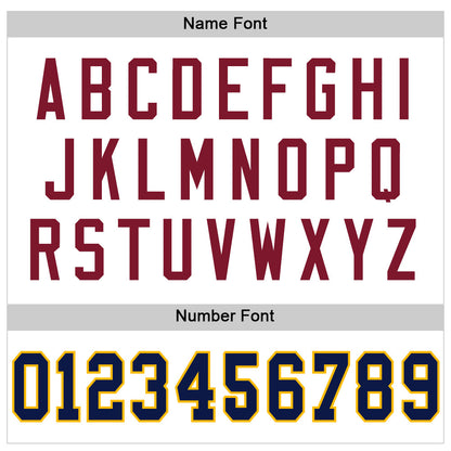 Custom White Navy Gold-Maroon Mesh Authentic Throwback Football Jersey - Sky-Custom