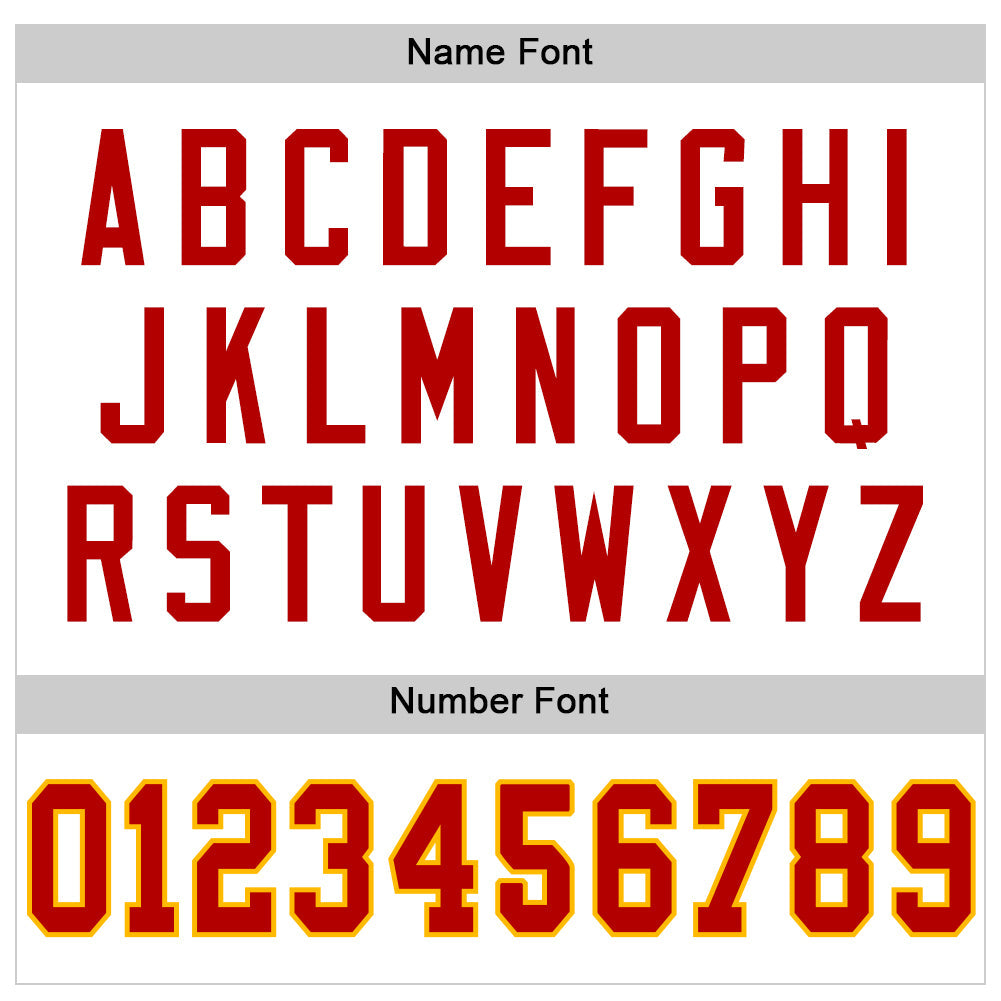 Custom White Red-Gold Mesh Authentic Throwback Football Jersey - Sky-Custom