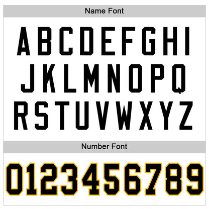 Custom White Black-Gold Mesh Authentic Throwback Football Jersey - Sky-Custom