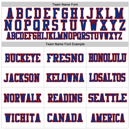 Custom White Royal-Red Mesh Authentic Throwback Football Jersey - Sky-Custom