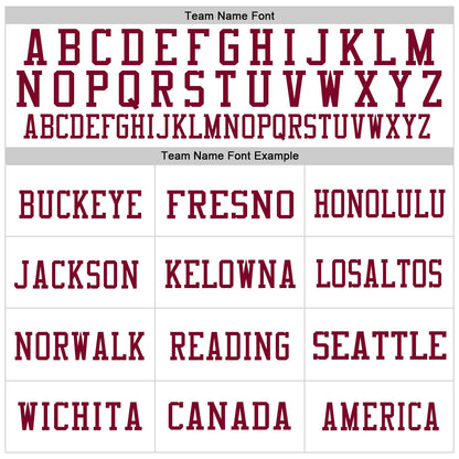 Custom White Maroon Mesh Authentic Throwback Football Jersey - Sky-Custom