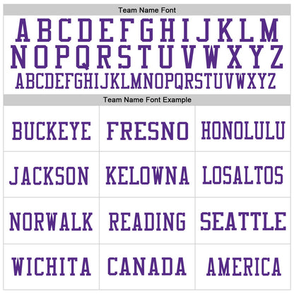 Custom White Purple Mesh Authentic Throwback Football Jersey - Sky-Custom