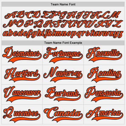 Custom White Orange-Black Hockey Lace Neck Jersey - Sky-Custom