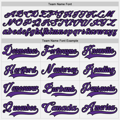 Custom White Purple-Black Hockey Lace Neck Jersey - Sky-Custom