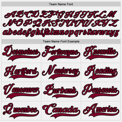 Custom White Maroon-Black Hockey Lace Neck Jersey - Sky-Custom