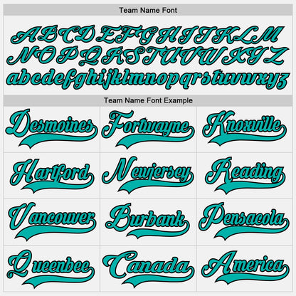 Custom White Aqua-Black Hockey Lace Neck Jersey - Sky-Custom