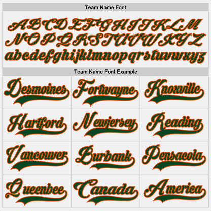 Custom White Green-Orange Hockey Lace Neck Jersey - Sky-Custom