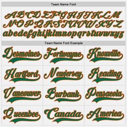 Custom White Kelly Green-Orange Hockey Lace Neck Jersey - Sky-Custom