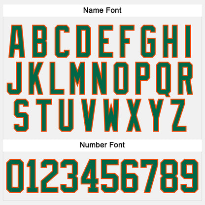 Custom White Kelly Green-Orange Hockey Lace Neck Jersey - Sky-Custom