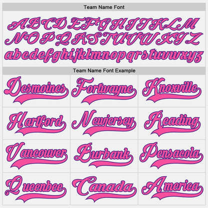 Custom White Purple-Pink Hockey Lace Neck Jersey - Sky-Custom