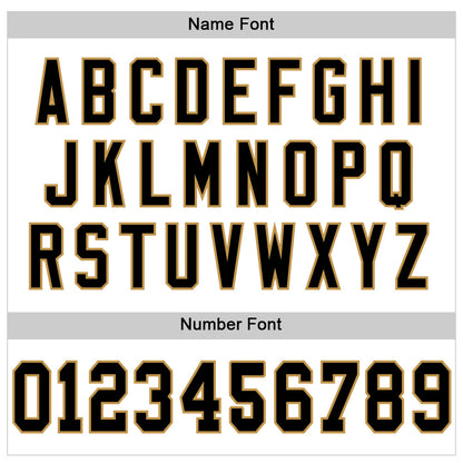 Custom White Black-Old Gold Mesh Authentic Throwback Football Jersey - Sky-Custom