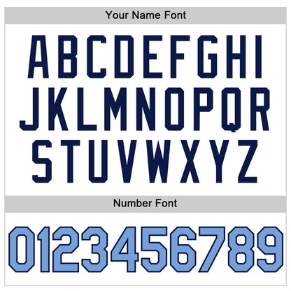 Custom White Light Blue-Navy Authentic Throwback Baseball Jersey - Sky-Custom