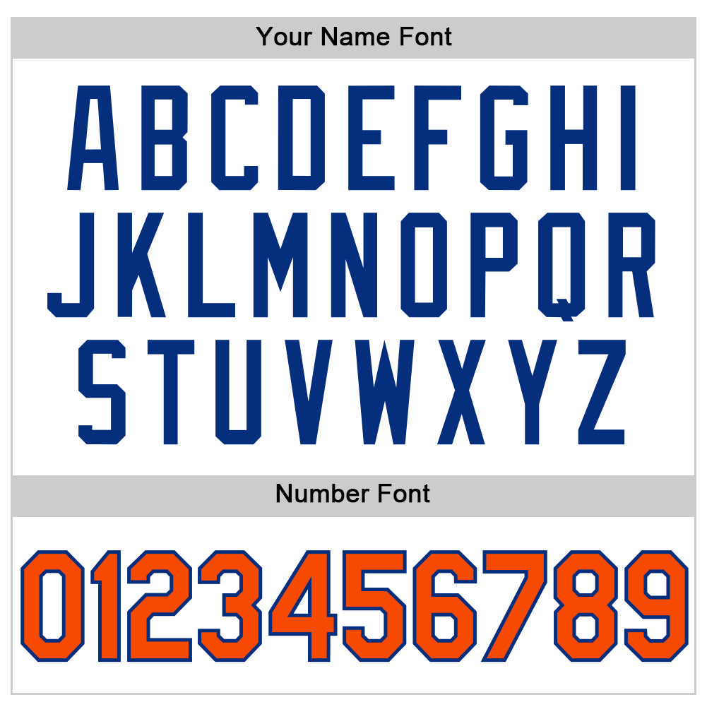 Custom White Orange-Royal Authentic Throwback Baseball Jersey - Sky-Custom