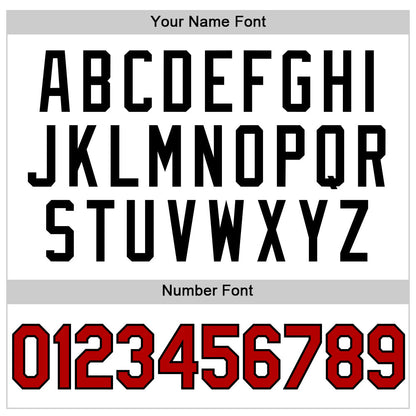 Custom White Red-Black Authentic Throwback Baseball Jersey - Sky-Custom