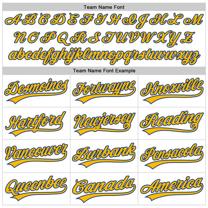 Custom White Gold-Royal Authentic Throwback Baseball Jersey - Sky-Custom