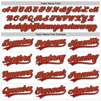 Custom White Navy Old Gold-Red Authentic Throwback Baseball Jersey - Sky-Custom