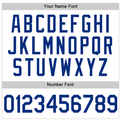 Custom White Royal Authentic Throwback Baseball Jersey - Sky-Custom