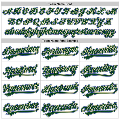Custom White Green Cream-Royal Authentic Throwback Baseball Jersey - Sky-Custom