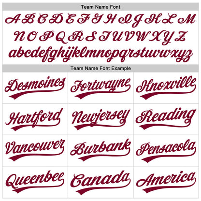 Custom White Maroon Authentic Throwback Baseball Jersey - Sky-Custom