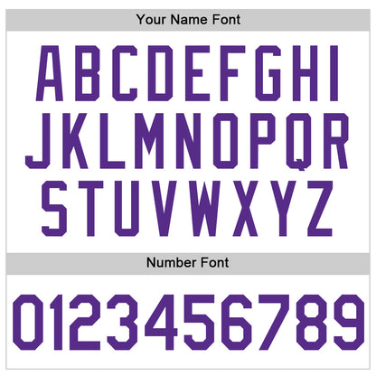 Custom White Purple Authentic Throwback Baseball Jersey - Sky-Custom