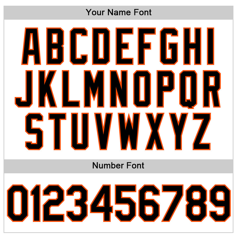 Custom White Black-Orange Authentic Throwback Baseball Jersey - Sky-Custom