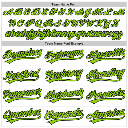 Custom White Neon Green-Black Authentic Throwback Baseball Jersey - Sky-Custom