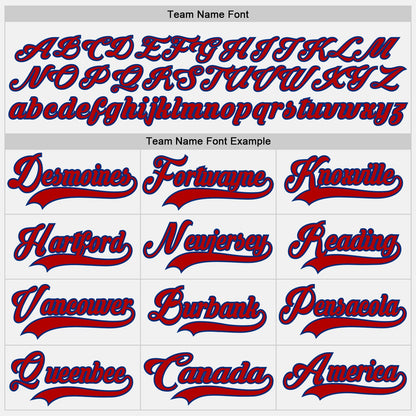 Custom White Red-Royal Hockey Jersey - Sky-Custom