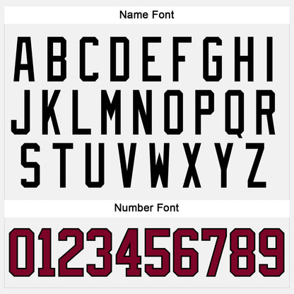 Custom White Maroon-Black Hockey Jersey - Sky-Custom