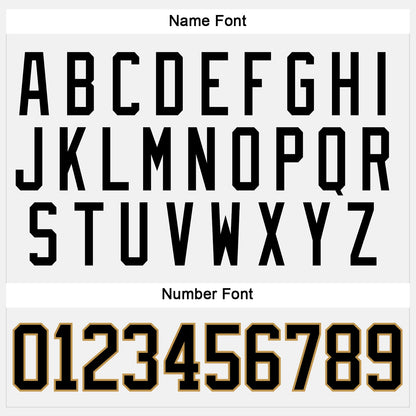 Custom White Black-Old Gold Hockey Jersey - Sky-Custom
