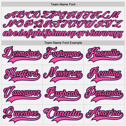 Custom White Purple Black-Pink Hockey Jersey - Sky-Custom