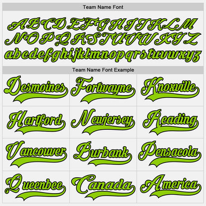 Custom White Neon Green-Black Hockey Jersey - Sky-Custom