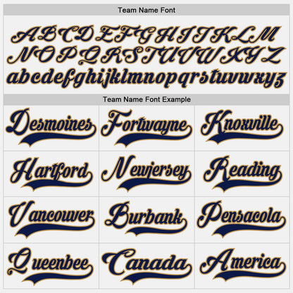 Custom White Navy-Old Gold Hockey Jersey - Sky-Custom