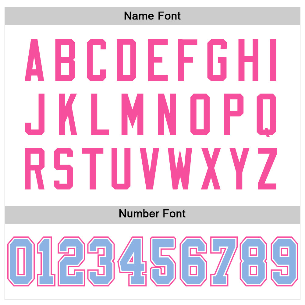 Custom White Light Blue-Pink Mesh Authentic Football Jersey - Sky-Custom