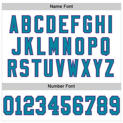 Custom White Teal-Purple Mesh Authentic Football Jersey - Sky-Custom