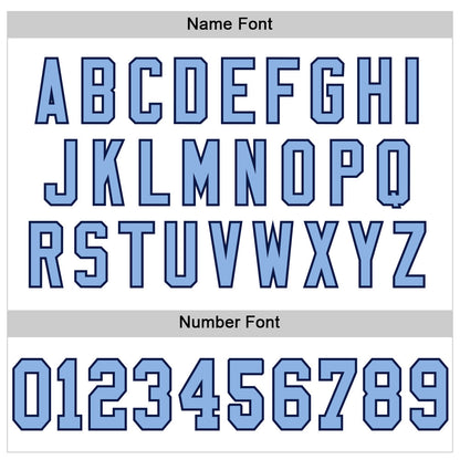 Custom White Light Blue-Navy Mesh Authentic Football Jersey - Sky-Custom