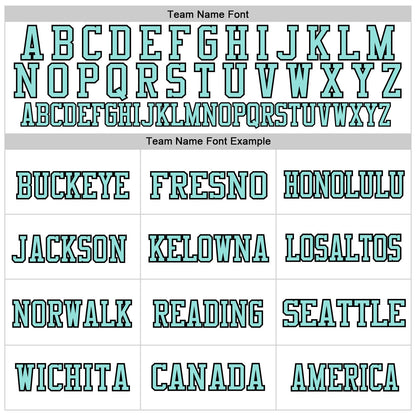 Custom White Black-Ice Blue Mesh Authentic Football Jersey - Sky-Custom