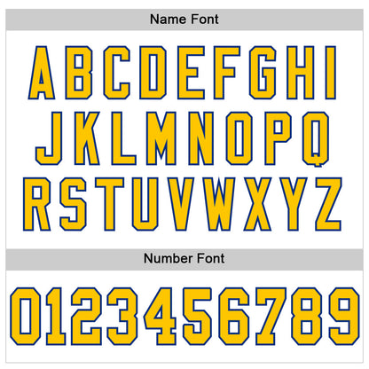 Custom White Yellow-Royal Mesh Authentic Football Jersey - Sky-Custom