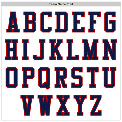 Custom White Navy-Red Authentic Baseball Jersey - Sky-Custom