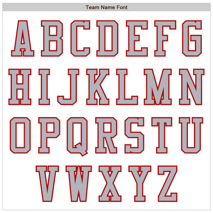 Custom White Gray-Red Authentic Baseball Jersey - Sky-Custom