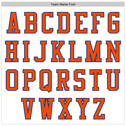 Custom White Orange-Royal Authentic Baseball Jersey - Sky-Custom