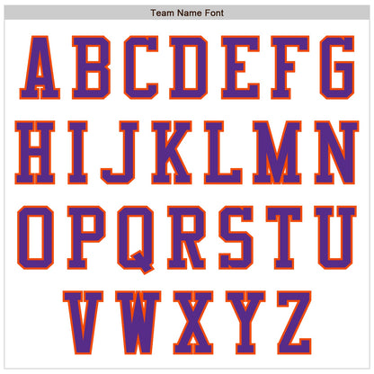 Custom White Purple-Orange Authentic Baseball Jersey - Sky-Custom