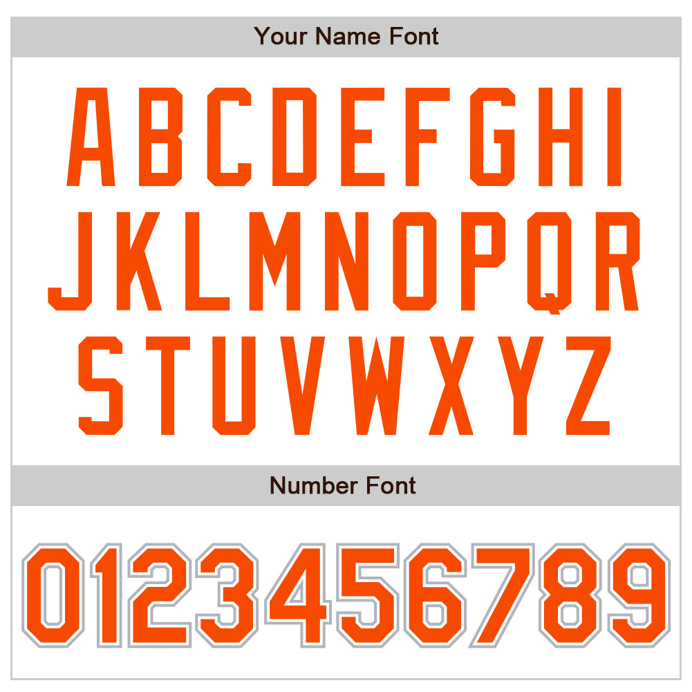 Custom White Orange-Gray Authentic Baseball Jersey - Sky-Custom