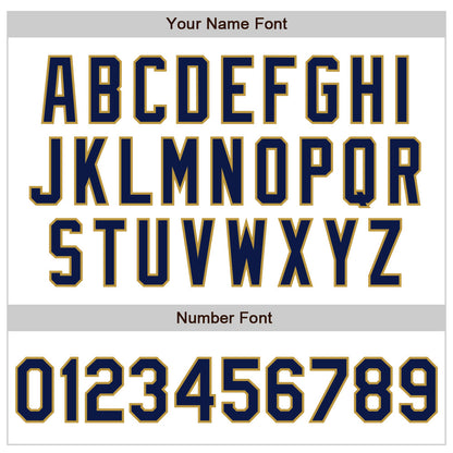 Custom White Navy-Old Gold Authentic Baseball Jersey - Sky-Custom