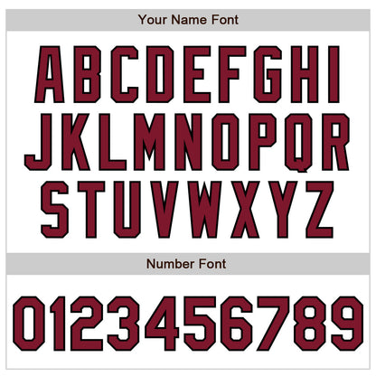 Custom White Crimson-Black Authentic Baseball Jersey - Sky-Custom