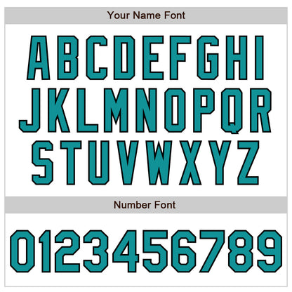Custom White Teal-Black Authentic Baseball Jersey - Sky-Custom