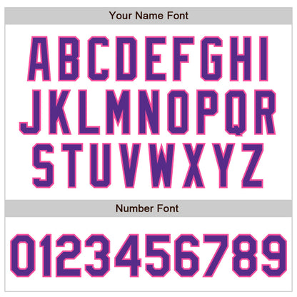 Custom White Purple-Pink Authentic Baseball Jersey - Sky-Custom